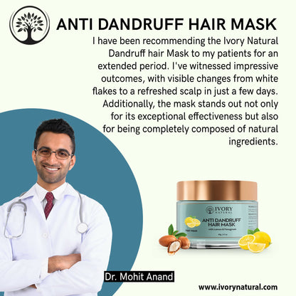 Ivory Natural Dandruff Hair Mask - Scalp Wellness, Assists With Dandruff For Both Men & Women