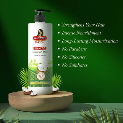 Meera Enrich Shampoo with Coconut Milk For Strong & Nourish