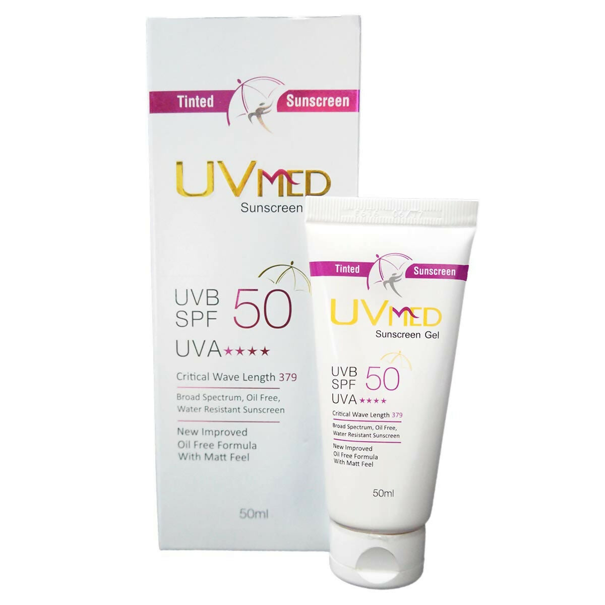 Uvmed Tinted Sunscreen Gel With SPF 50