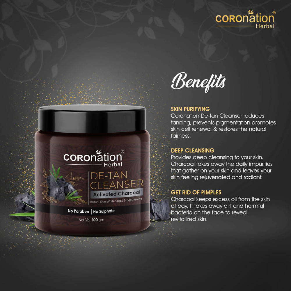 Coronation Herbal Activated Charcoal De-Tan Cleanser