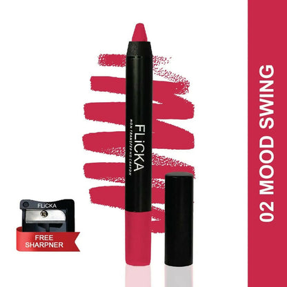 FLiCKA Lasting Lipsence Crayon Lipstick 02 Mood Swing - Dark Pink