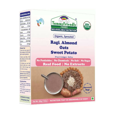 TummyFriendly Foods Stage3 Sprouted Ragi, Brown Rice, Oats, Sathu Maavu, Pulses, Vegetables & Fruit Porridge Mixes For 8 Months