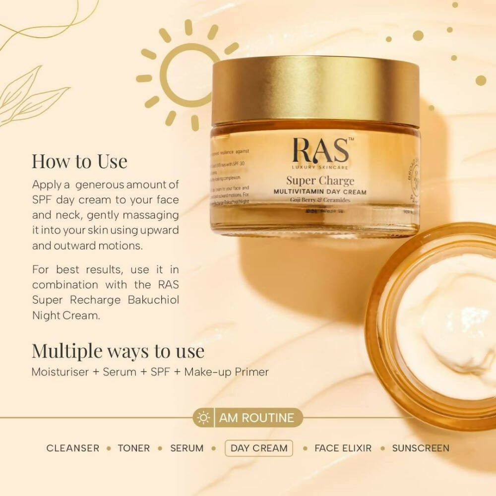 Ras Luxury Oils Super Charge Day Cream with Multivitamin SPF 30