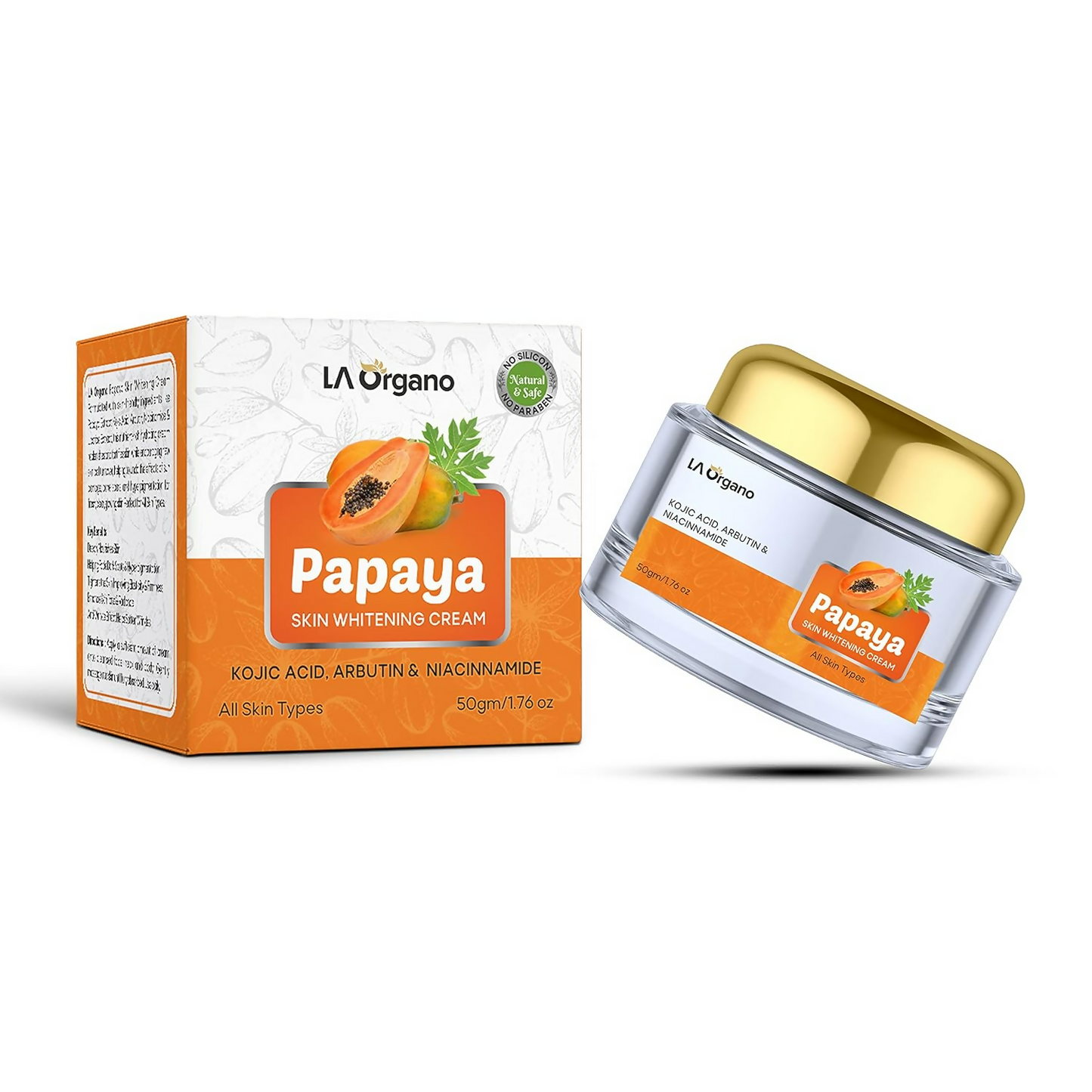 LA Organo Papaya Cream For Skin Brightening & Whitening