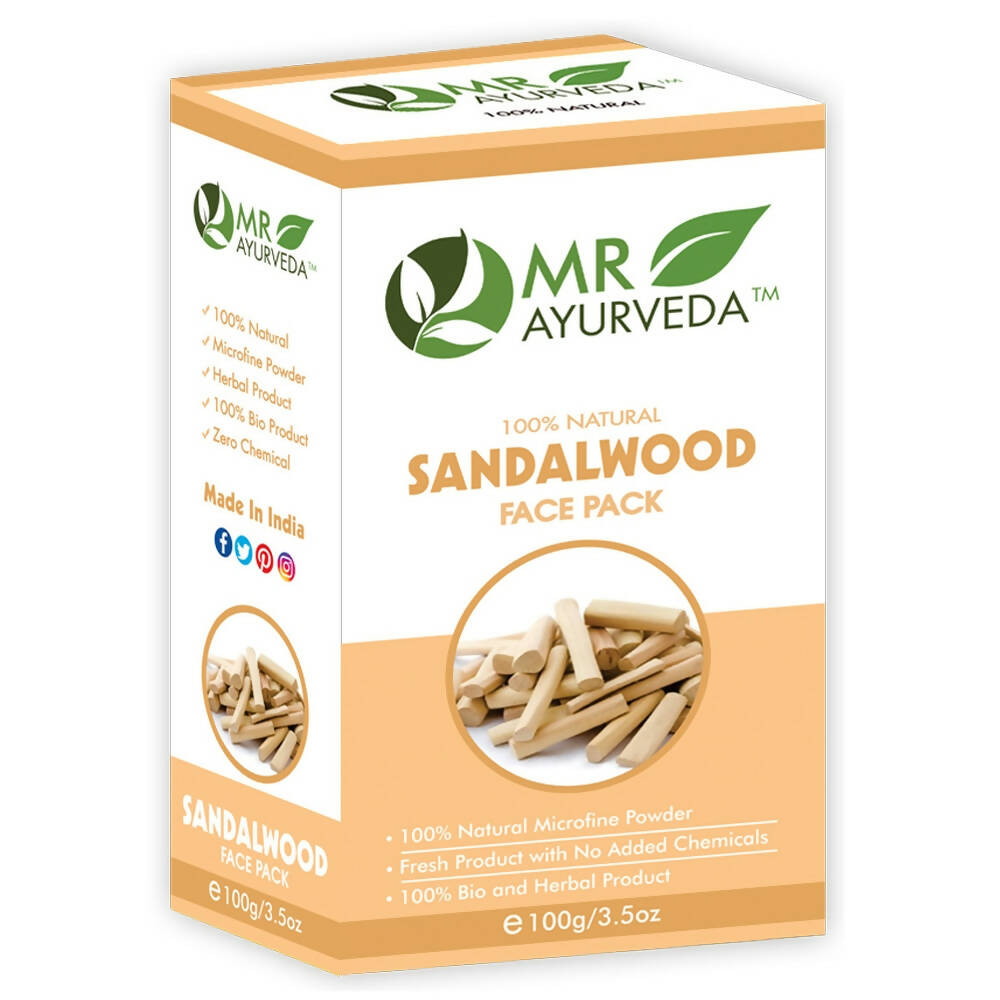 MR Ayurveda Sandalwood Face Pack Powder - BUDNE