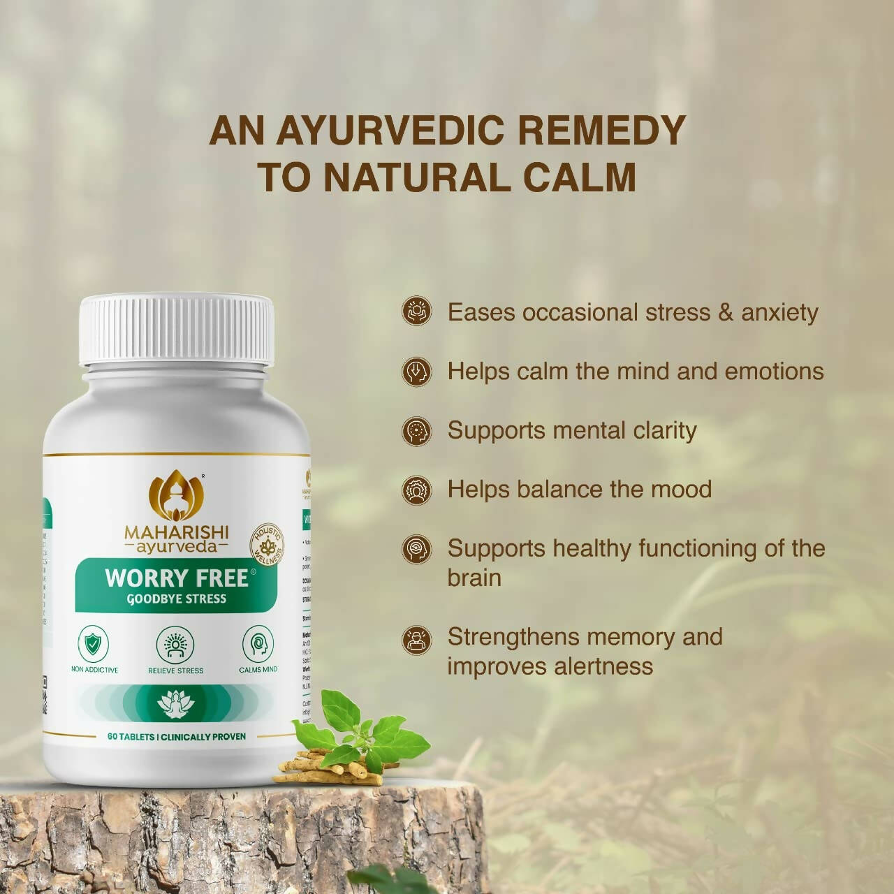 Maharishi Ayurveda Worry Free Tablets