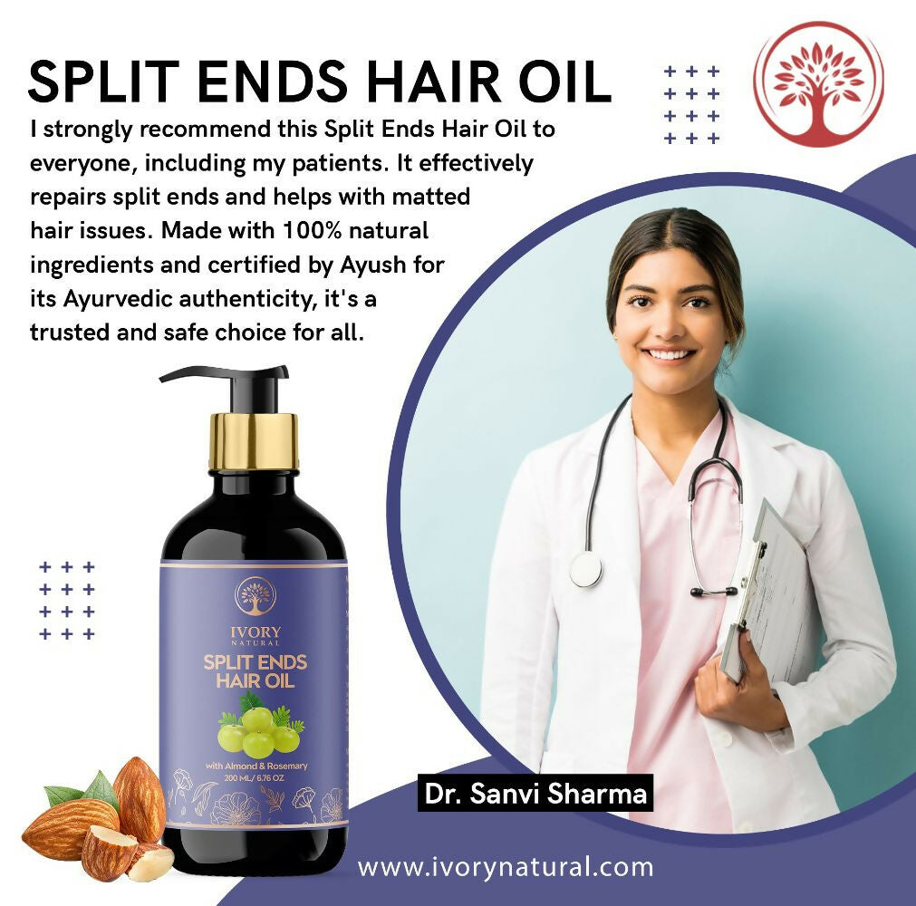 Ivory Natural Splits Ends Repair Hair Oil - Natural Hair Therapy For Split Ends And Hair Wellness