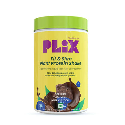 PLIX The Plant Fix Fit & Slim Smoothie Plant Protien Shake Powder - Chocolate - BUDEN