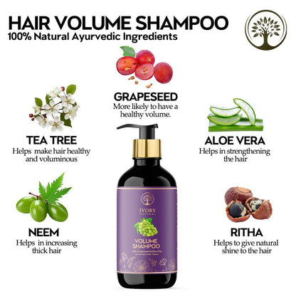 Ivory Natural Hair Volume Shampoo For Thicker And Voluminous Hair