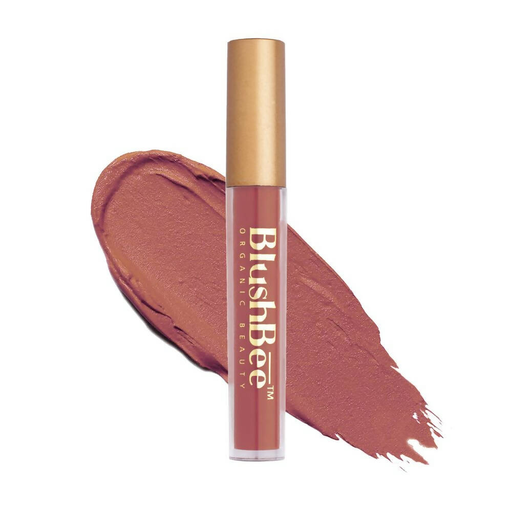 BlushBee Organic Beauty Lip Nourishing Liquid Lipstick - Nude Pink - BUDNE