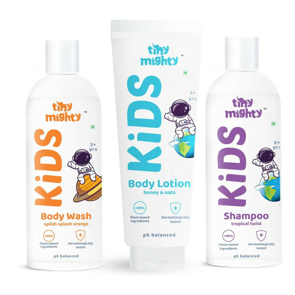 Tiny Mighty Kids Shampoo, Body Wash And Body Lotion Combo -  USA, Australia, Canada 