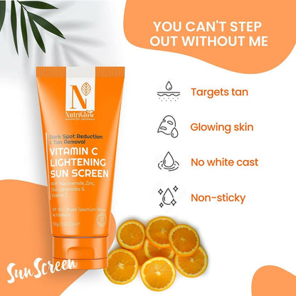 NutriGlow Advanced Organics Vitamin C Lightening Sunscreen SPF50 PA+++