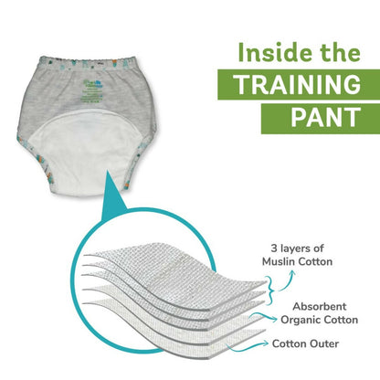 Kindermum Cotton Padded Pull Up Training Pants/Padded Underwear For Kids Sweet Treat & Transport-Set of 2 pcs