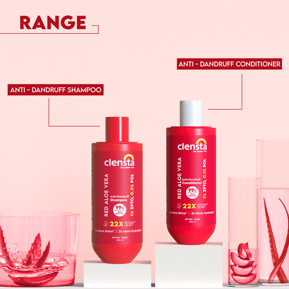 Clensta Red Aloe Vera Anti-Dandruff Shampoo