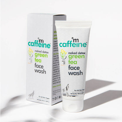 mCaffeine Green Tea Face Wash with Vitamin C & Hyaluronic Acid