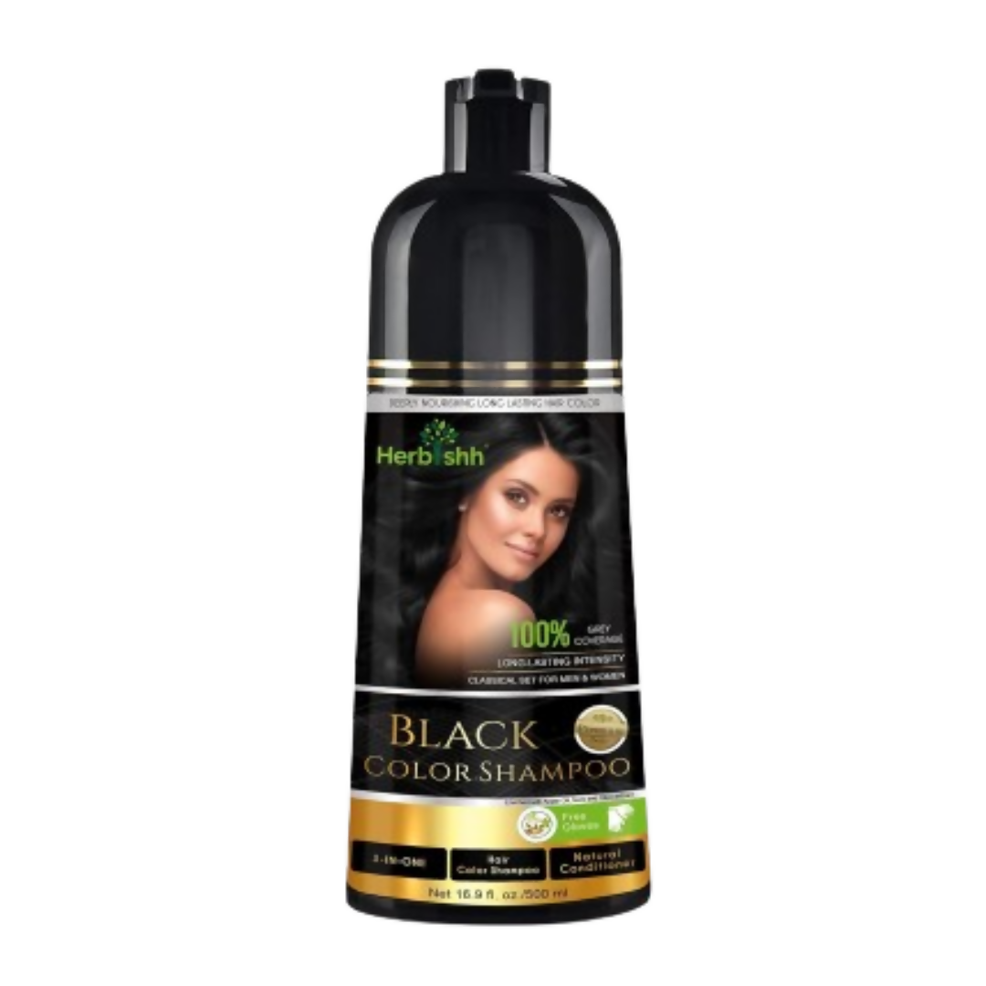 Herbishh Black Hair Color Shampoo