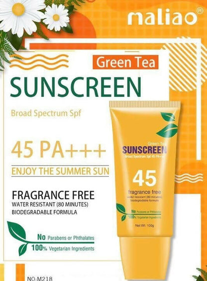 Maliao Professional Green Tea Sunscreen Lotion SPF 45