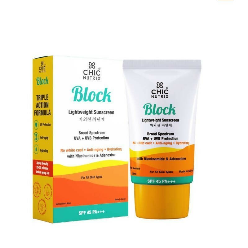 Chicnutrix Block Lightweight Sunscreen SPF 45 PA+++