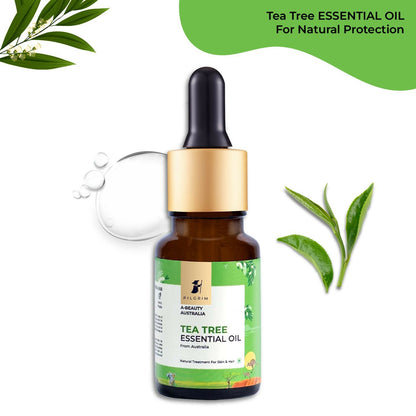 Pilgrim Australian Tea Tree Essential Oil For Hair, Skin Care, Acne & Pimples