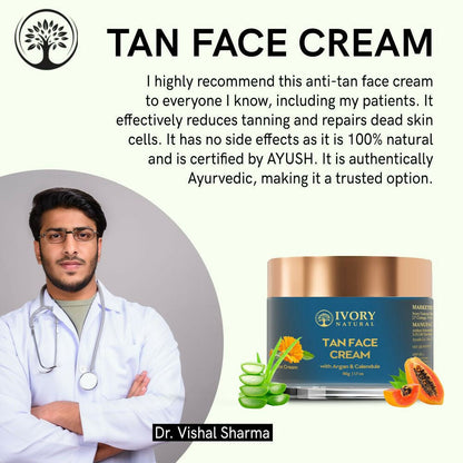 Ivory Natural Tan Face Cream For Sun Tan Protection