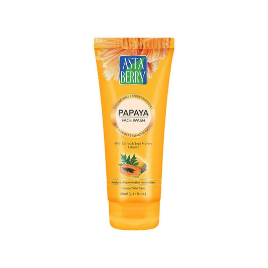 Astaberry Papaya Face Wash-Reduces Pigmentation & Moisturizes - BUDNE