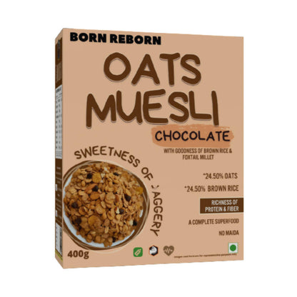 Born Reborn Chocolate Oats & Millets Muesli with Jaggery -  USA, Australia, Canada 