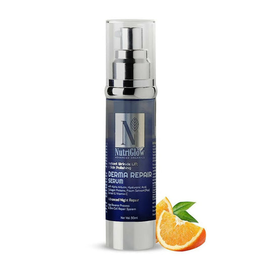 NutriGlow Advanced Organics Instant Wrinkle Lift & Skin Polishing Derma Repair Face Serum - BUDNEN
