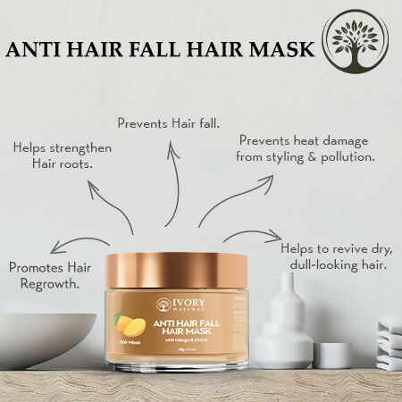 Ivory Natural Hair Fall Hair Mask - Loss Of Hair Control For Both Men & Women