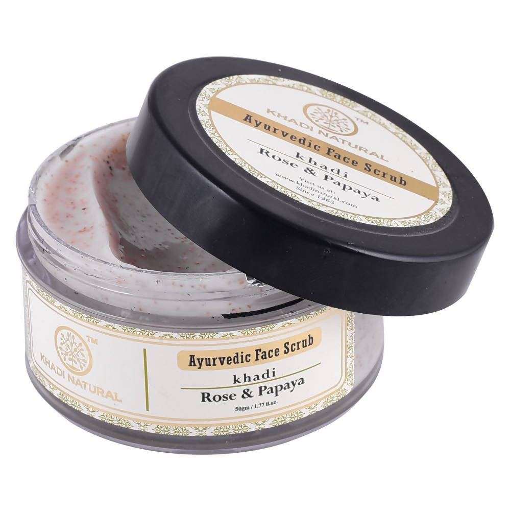 Khadi Natural Rose & Papaya Ayurvedic Face Scrub