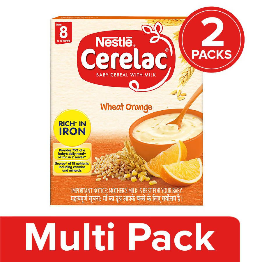 Nestle Cerelac Baby Cereal with Milk, Wheat Orange ???? From 8 To 24 Months