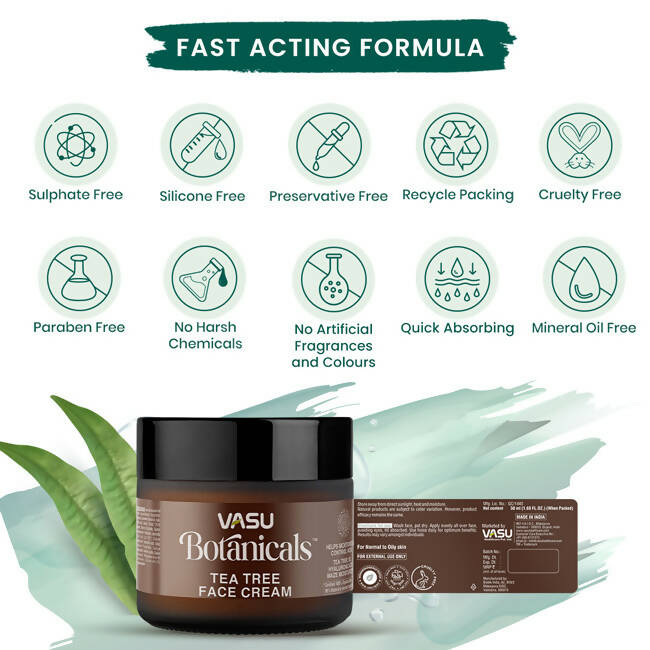 Vasu Healthcare Botanicals Tea Tree Face Cream