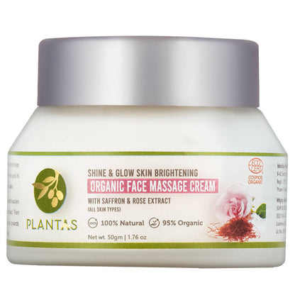 Plantas Shine & Glow Skin Brightening Organic Face Massage Cream - usa canada australia