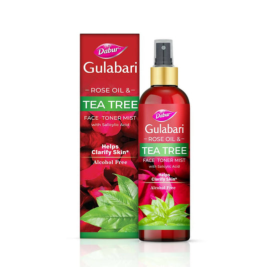 Dabur Gulabari Rose Oil & Tea Tree Face Toner Mist & Rose Water - usa canada australia