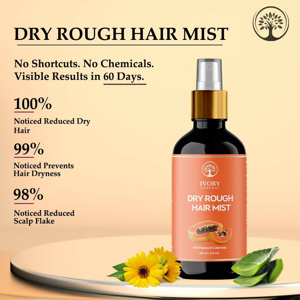 Ivory Natural Dry Rough Hair Mist - Reenergize, Moisturize, And Glow - Immediate Hydration For Dry Hair