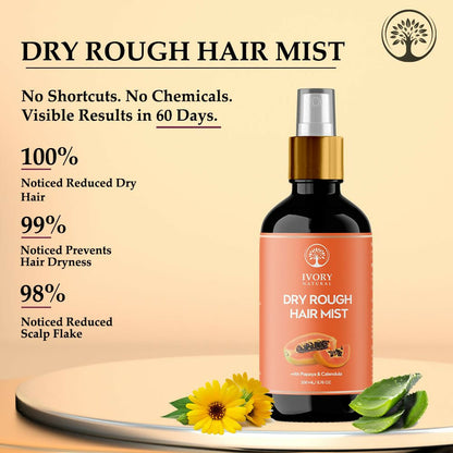 Ivory Natural Dry Rough Hair Mist - Reenergize, Moisturize, And Glow - Immediate Hydration For Dry Hair