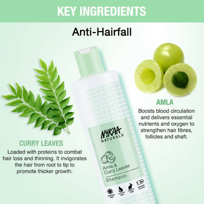 Nykaa Naturals Longer & Thicker Hair - Free Shampoo With Amla, Curry Leaves & Coconut Oil