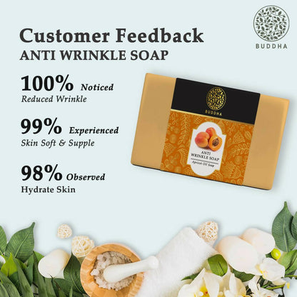 Buddha Natural Anti Wrinkle Soap - Anti Ageing to Reduce Wrinkles, Fine Lines