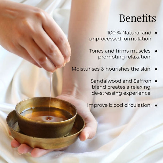 Forest Essentials Body Massage Oil Sandalwood & Saffron