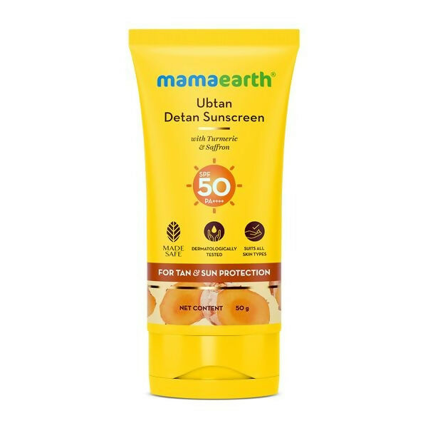 Mamaearth Ubtan Detan Sunscreen With Turmeric & Saffron For Sun Protection