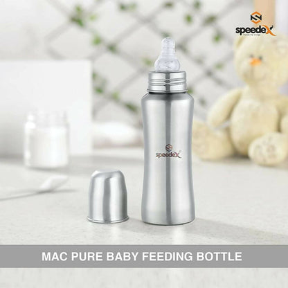 Speedex Stainless Steel Infant Baby Feeding Bottle